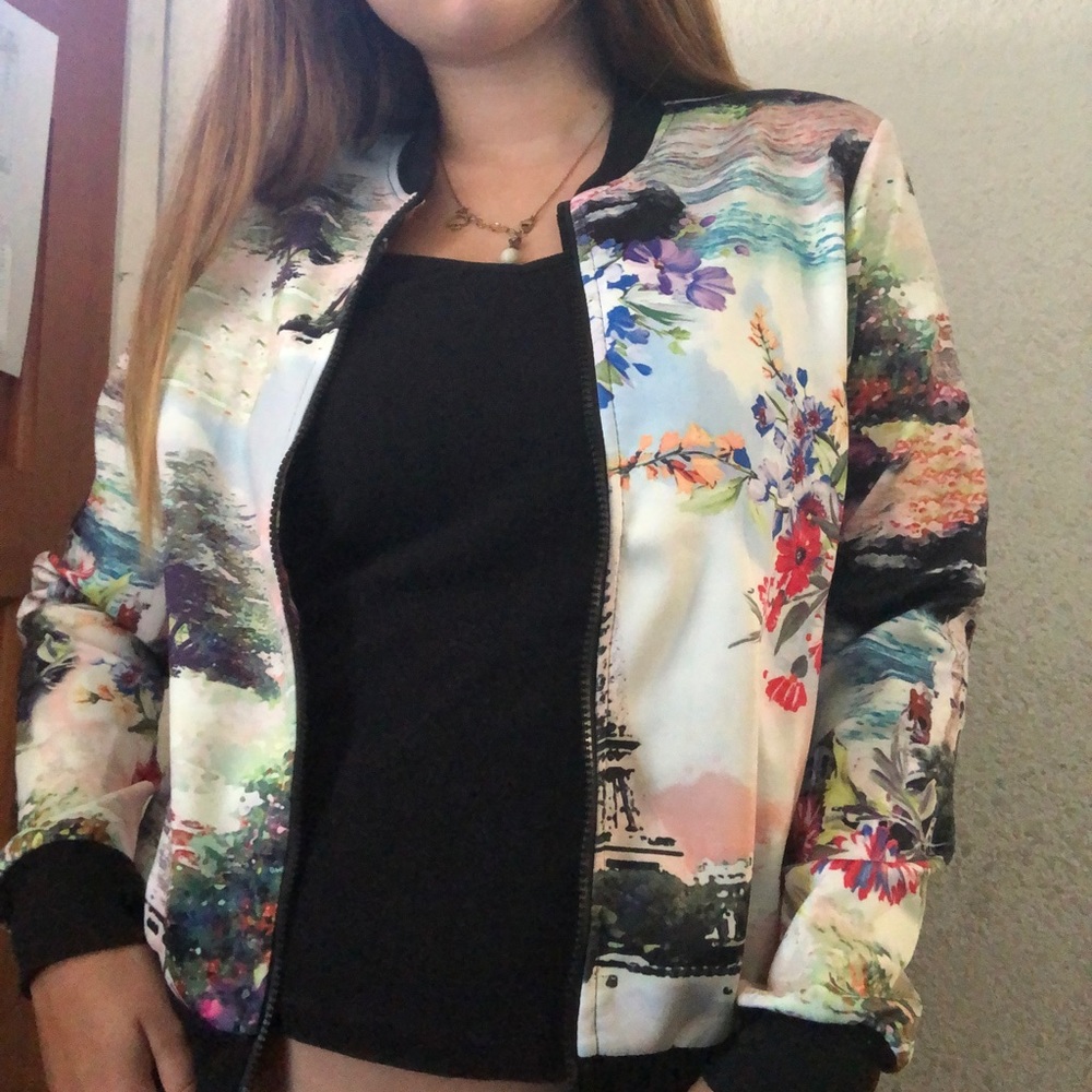 Printed Bomber Jacket — Designer Style - Picture 2 of 2